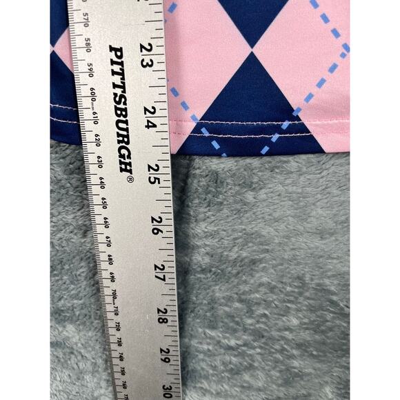 SONEVEN PINK NAVY ARGYLE PATTERN GOLF POLO SHIRT XL NEW WITH TAGS WOMEN'S - Picture 8 of 9